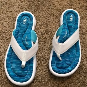 White flip flops